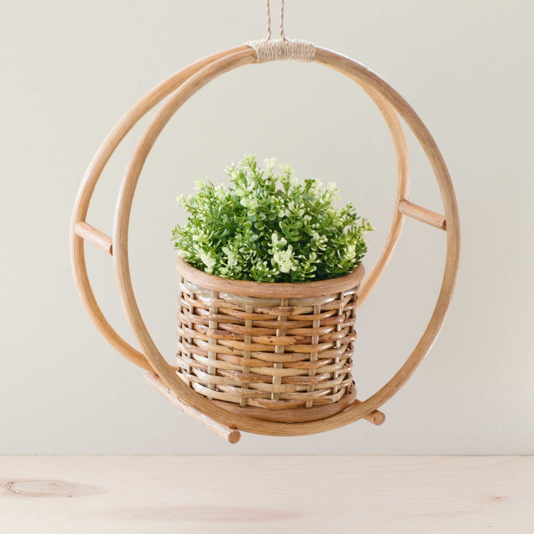 Rattan Round Hanging Planter | Likhâ