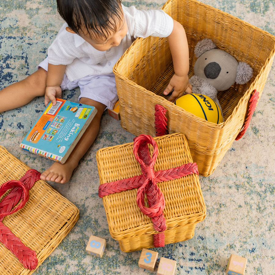 Rattan Storage Gift Boxes - Set Of 2