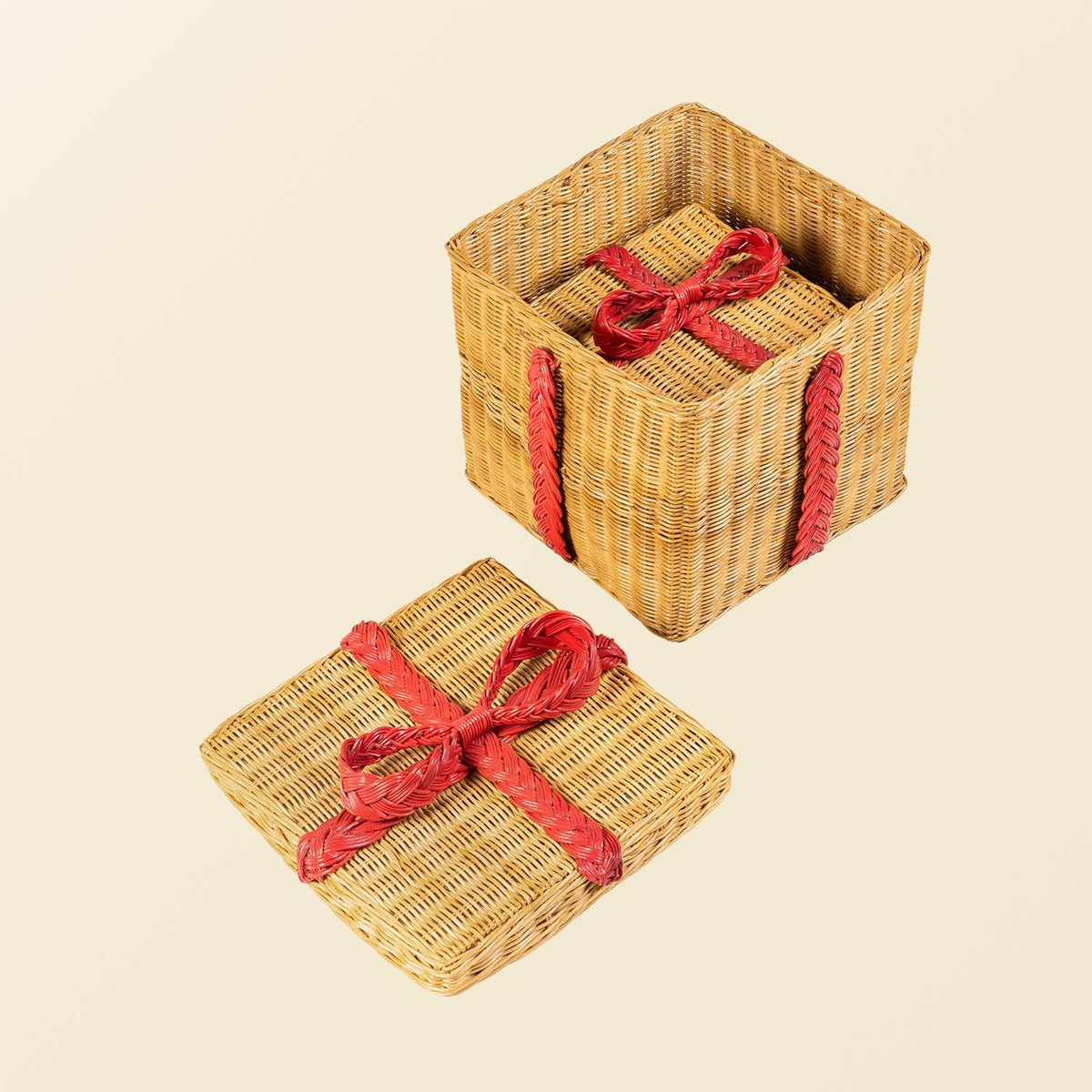 Rattan Storage Gift Boxes - Set Of 2