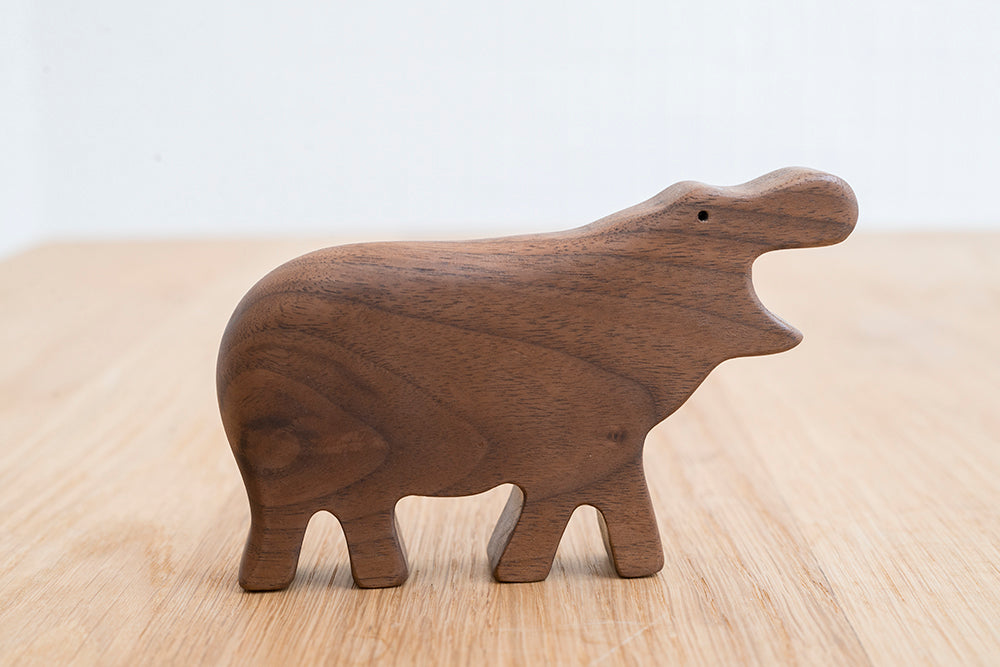 Rattle Wooden Hippo