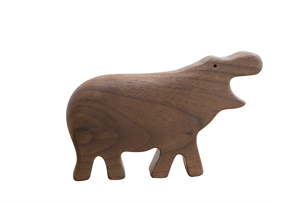 Rattle Wooden Hippo