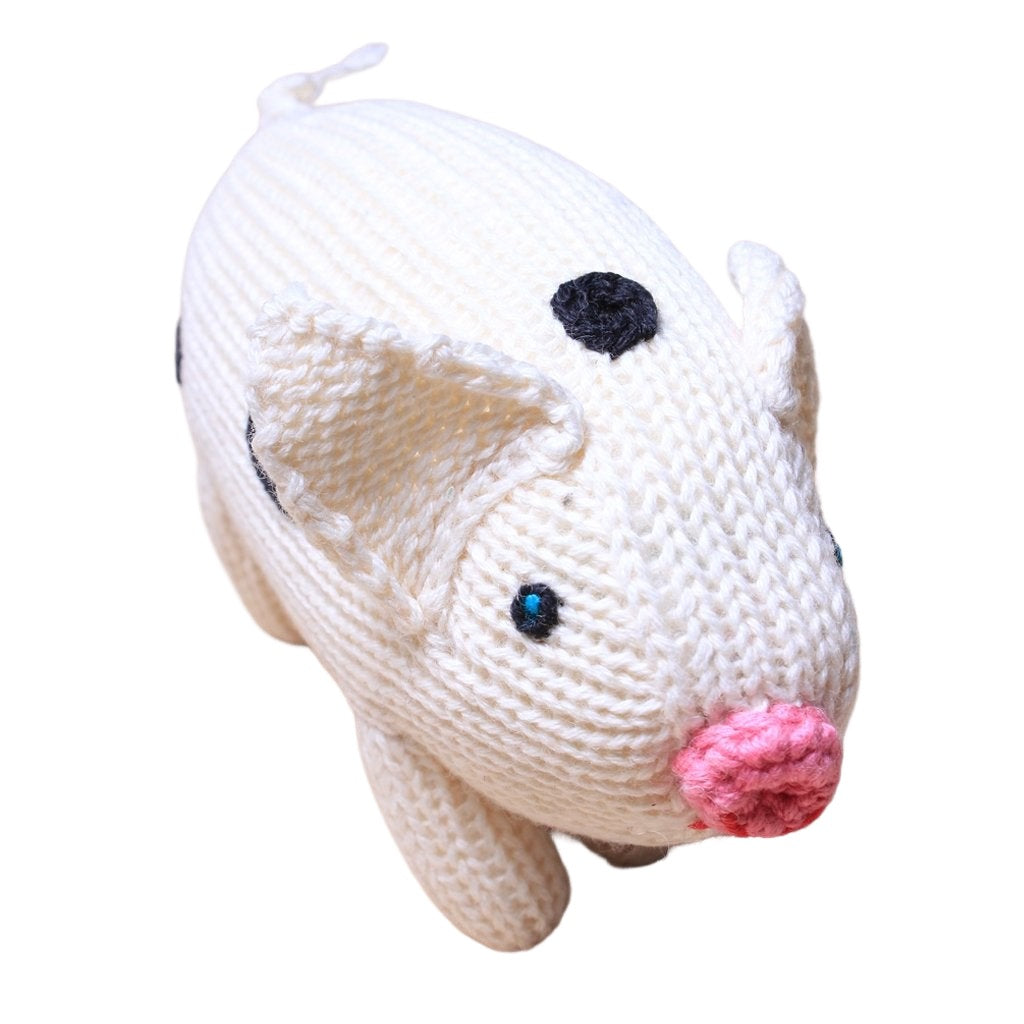Organic Baby Toys - Newborn Rattles | Pig
