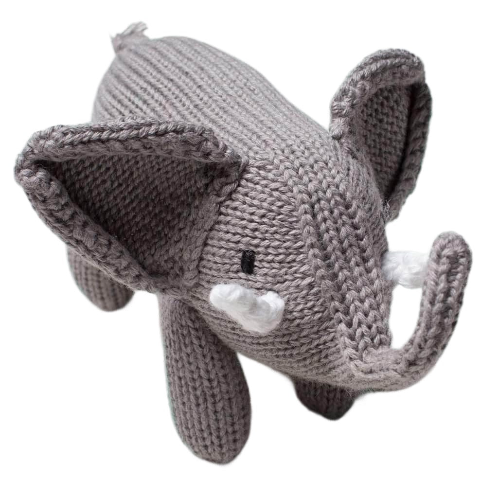 Toni Baby Elephant Toy - Organic Newborn Rattle