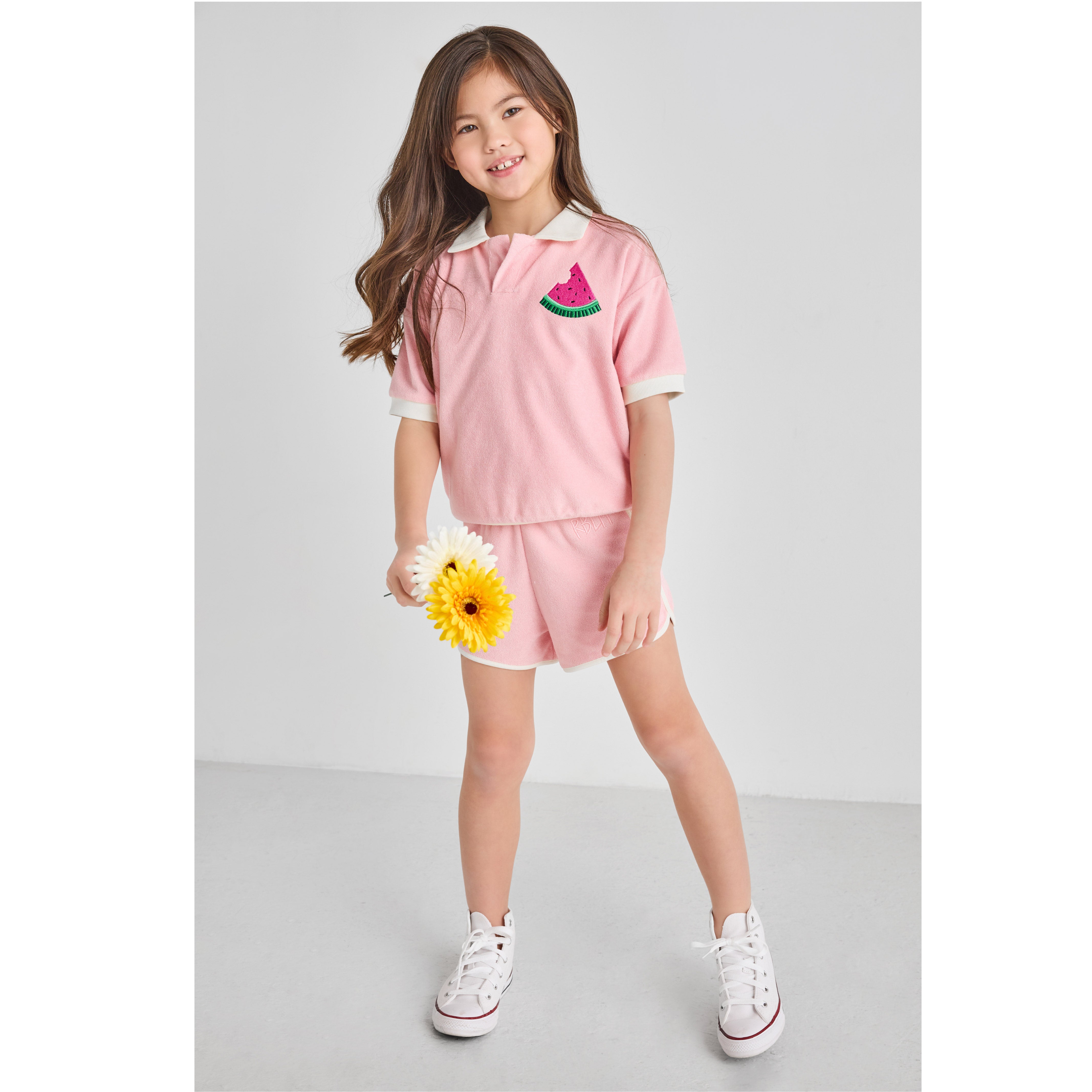 Retro Pink Terry Shorts