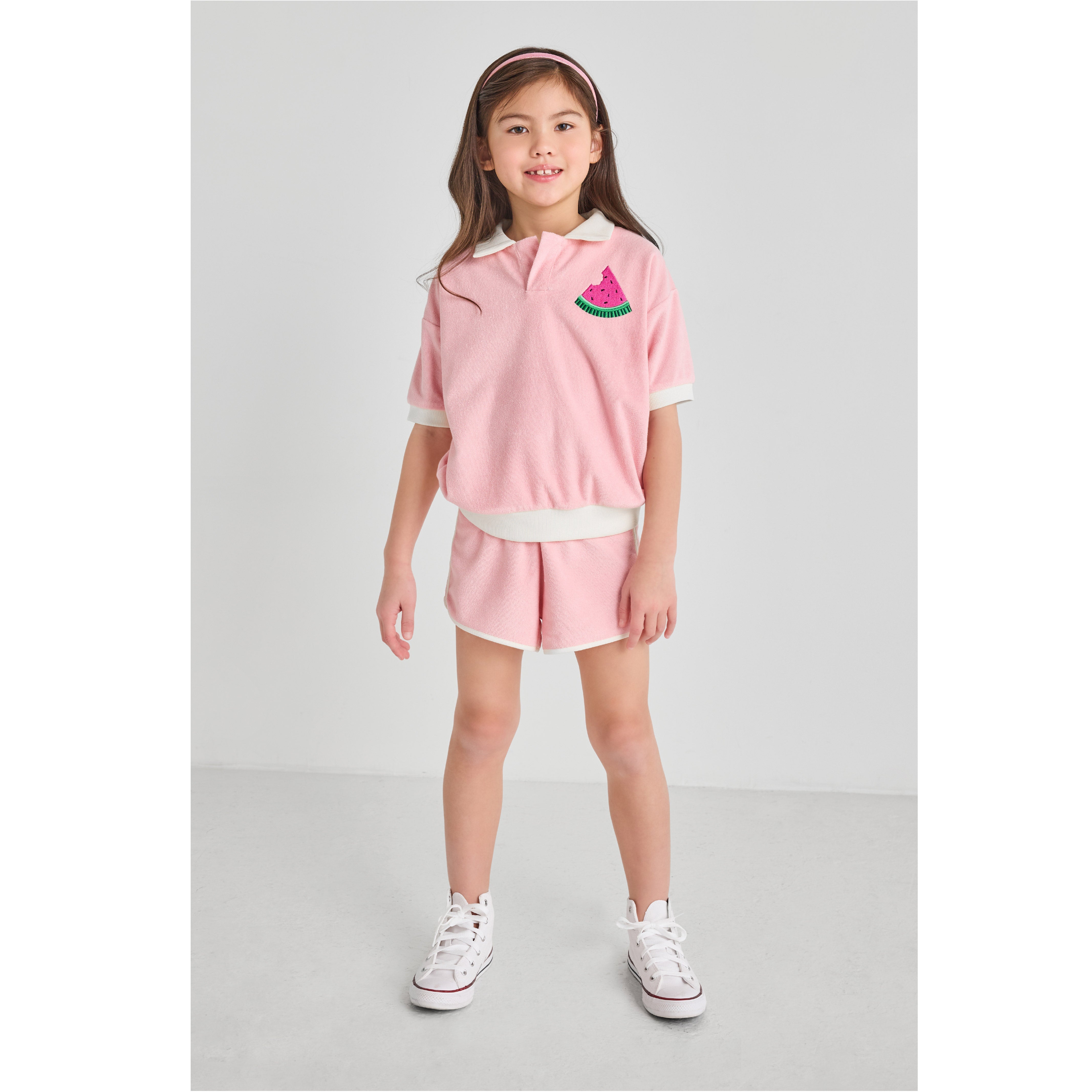 Retro Pink Terry Shorts