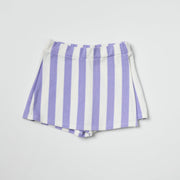 Purple Striped Terry Skort