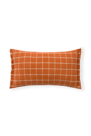 CUSHION GEO BLOCK TERRACOTA