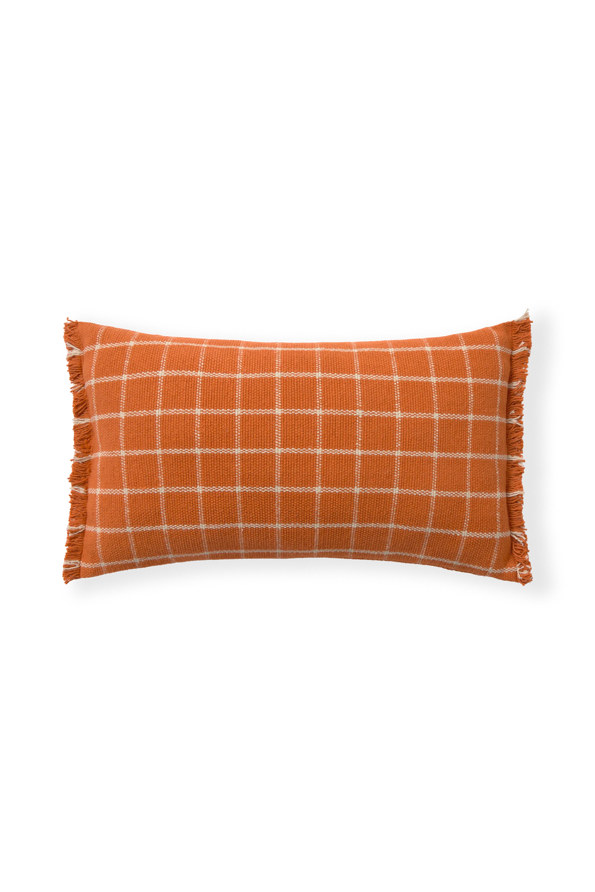 CUSHION GEO BLOCK TERRACOTA
