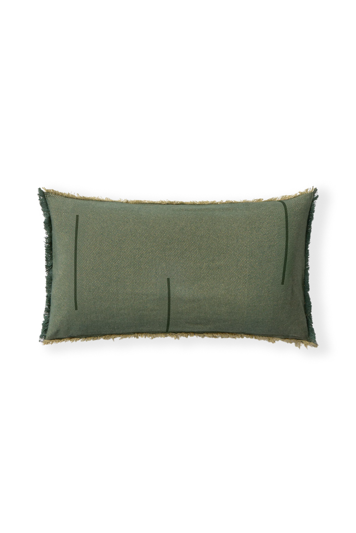 RECTANGULAR CUSHION VERTICAL DUCK GREEN