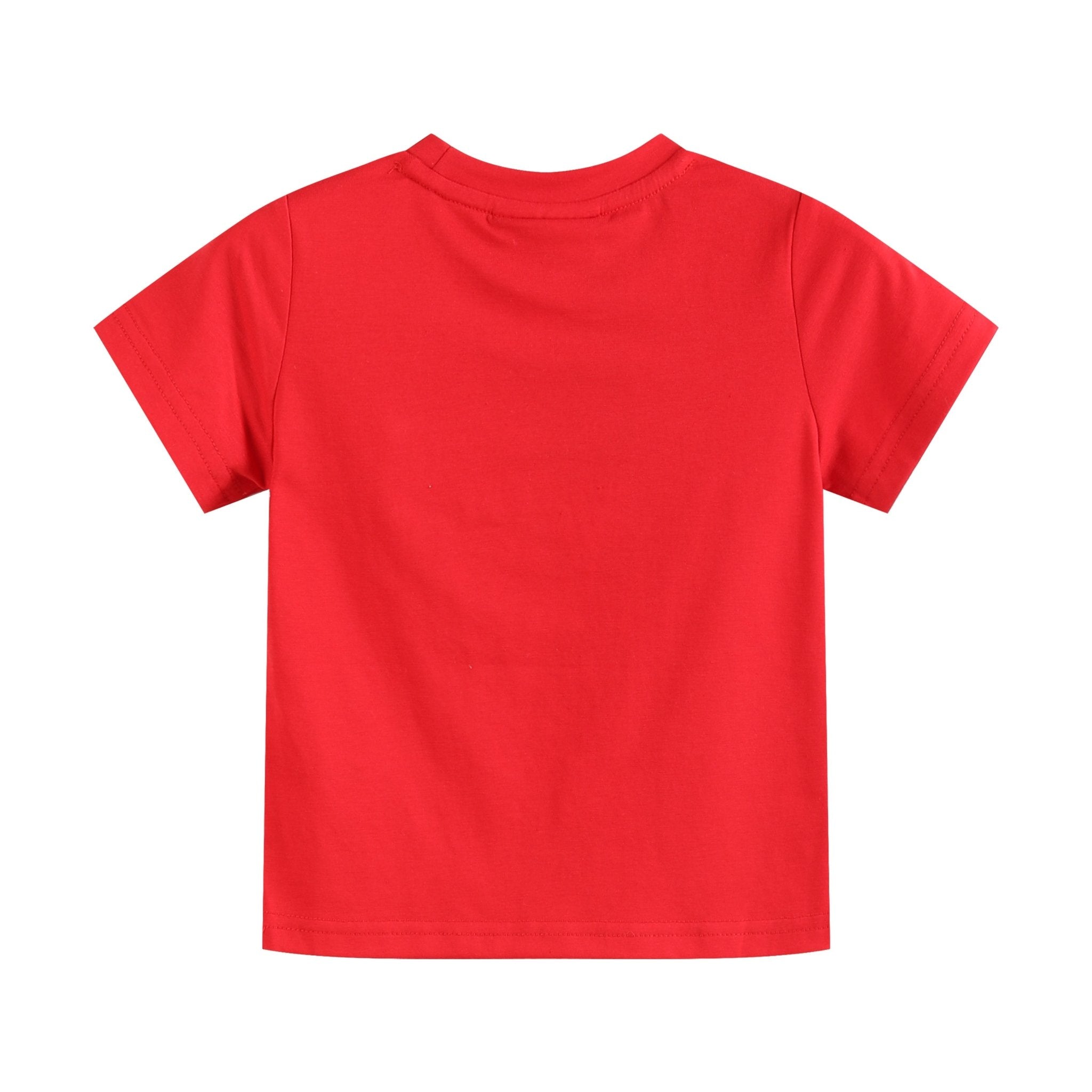 Red And Blue Baseball Smocked Shirt And Shorts Set