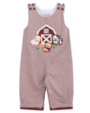 Red And Cream Gingham Farm Longall