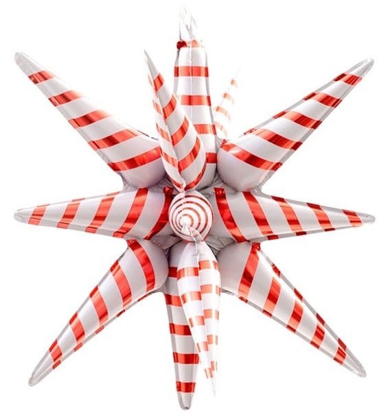 Candy Cane Starburst Balloon