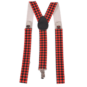 Red Checkerboard Suspenders - Wide