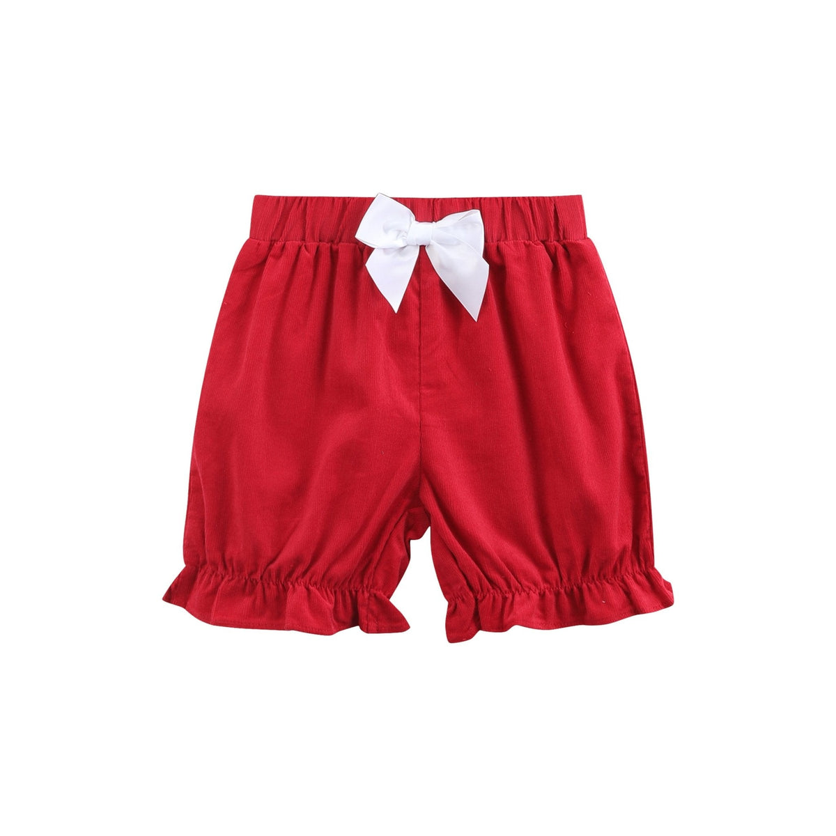 Red Corduroy Christmas Smocked Dress And Bloomers
