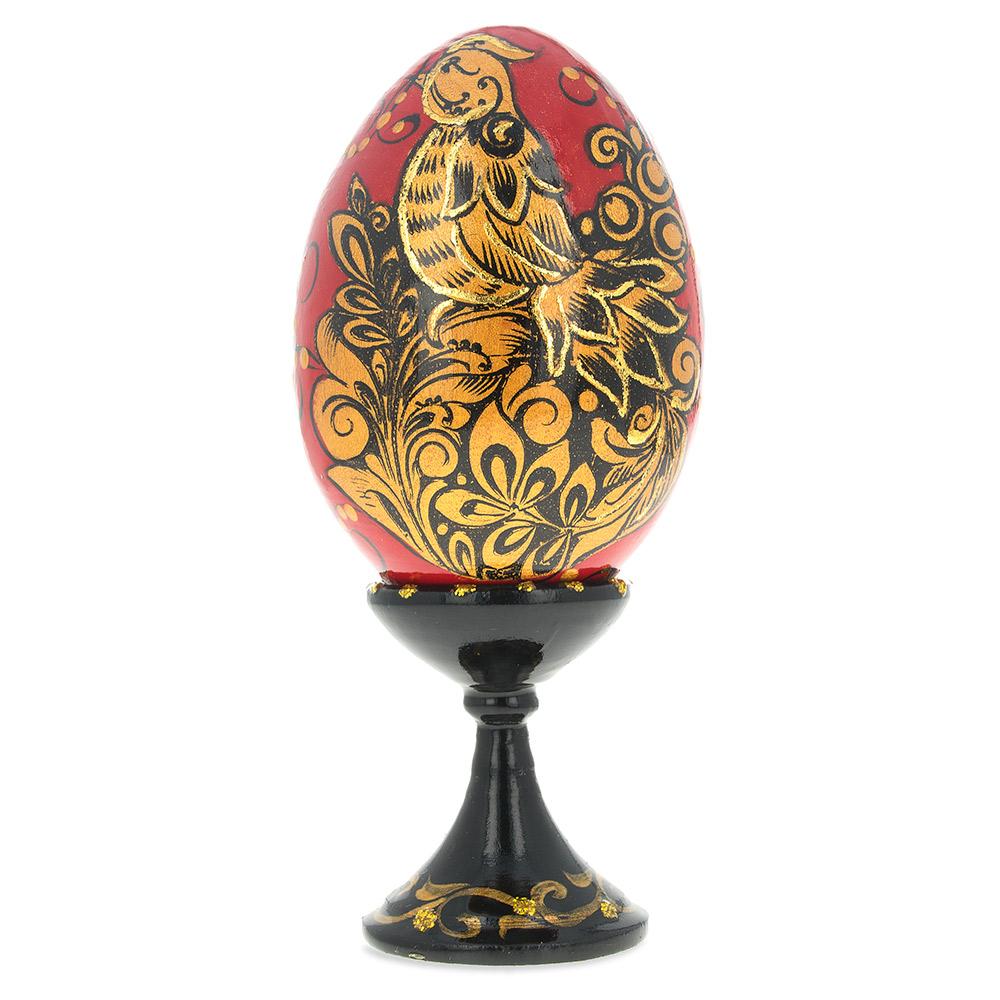 Golden Bird Wooden Easter Egg