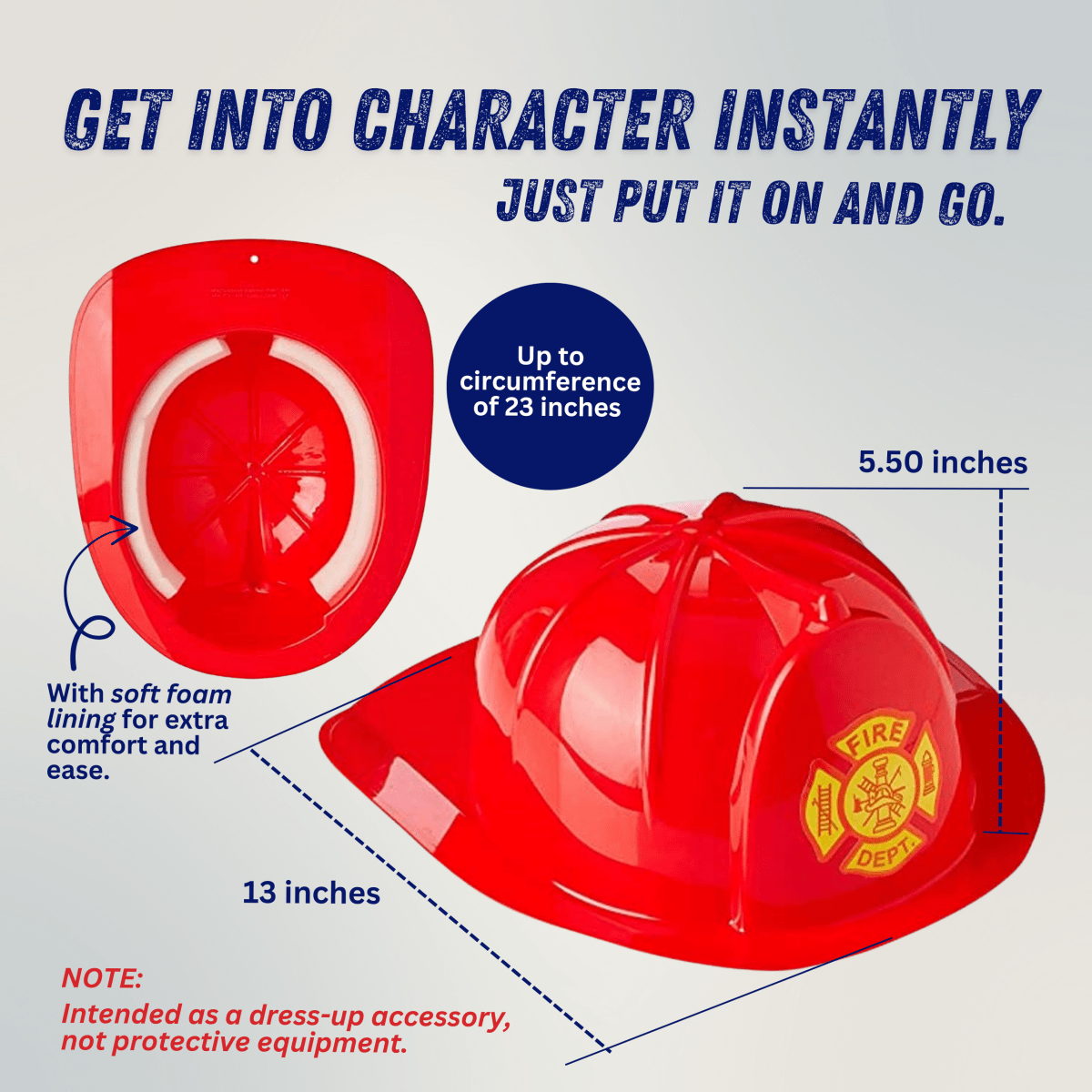 Red Firefighter Helmet - Adults