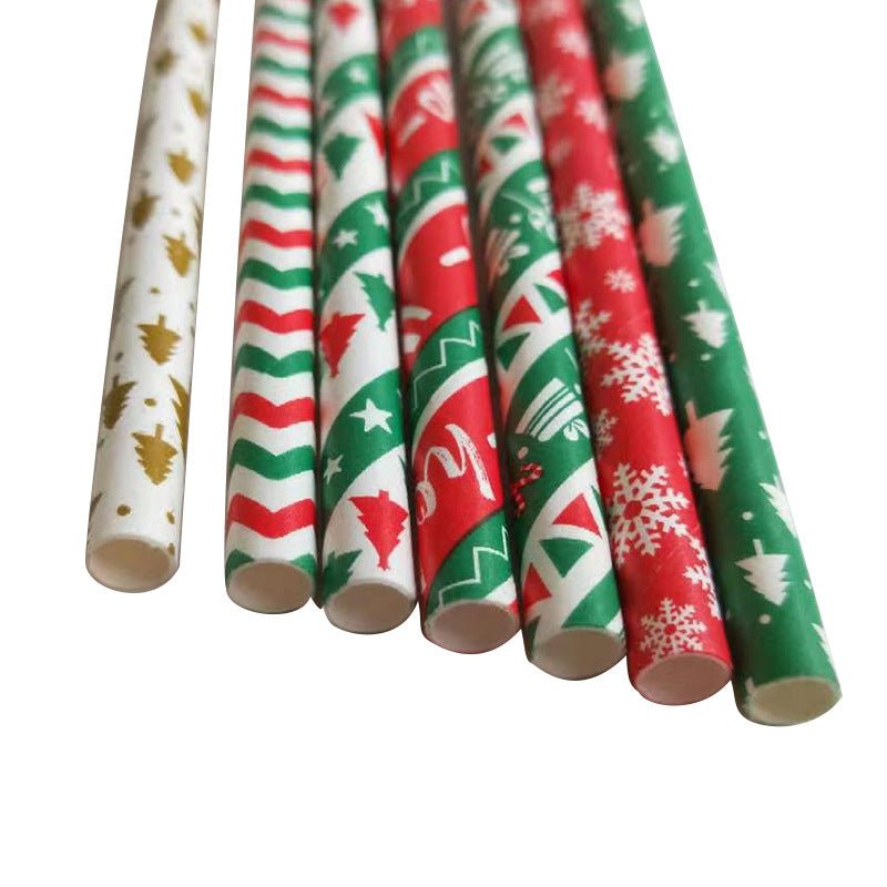 Christmas Icon Paper Straws