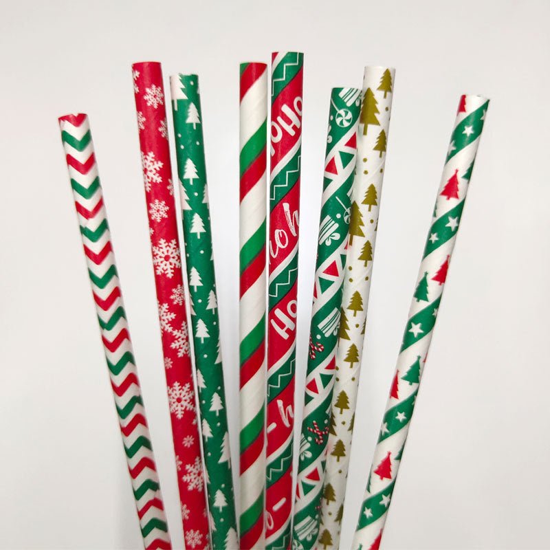 Christmas Icon Paper Straws