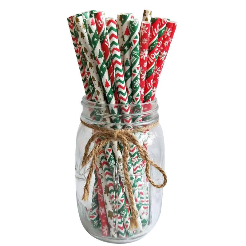 Christmas Icon Paper Straws