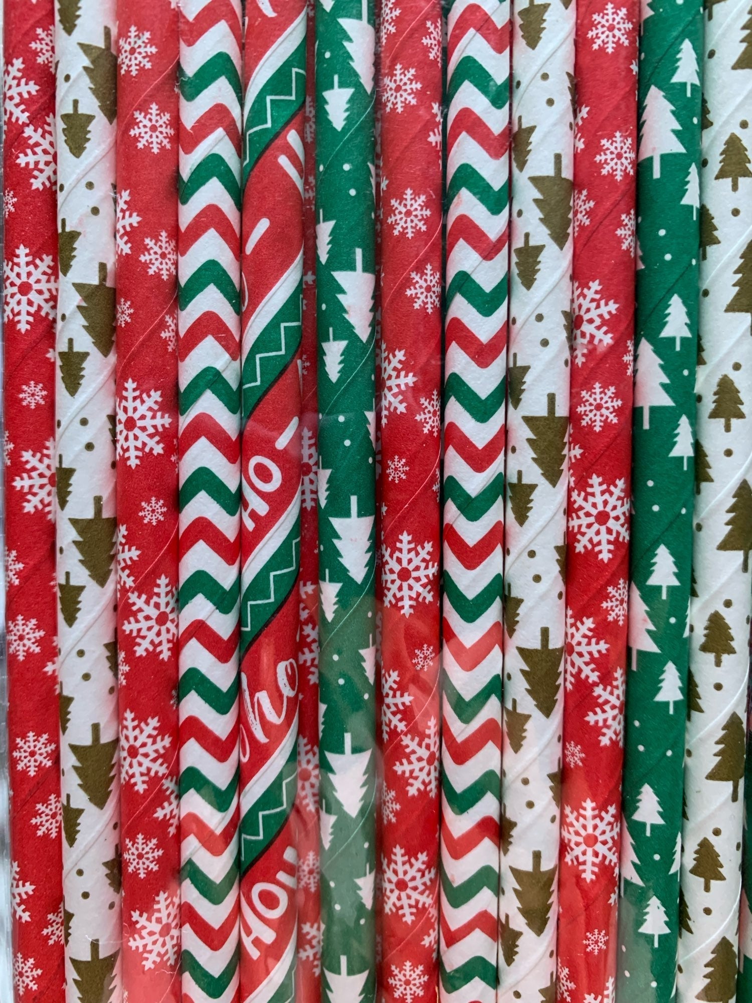 Christmas Icon Paper Straws