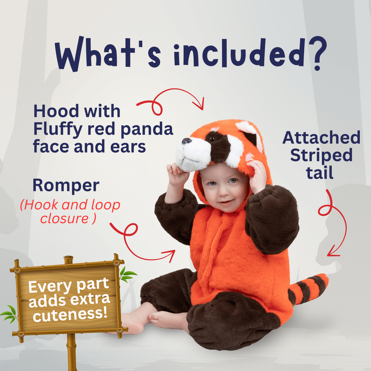 Red Panda Costume For Toddlers