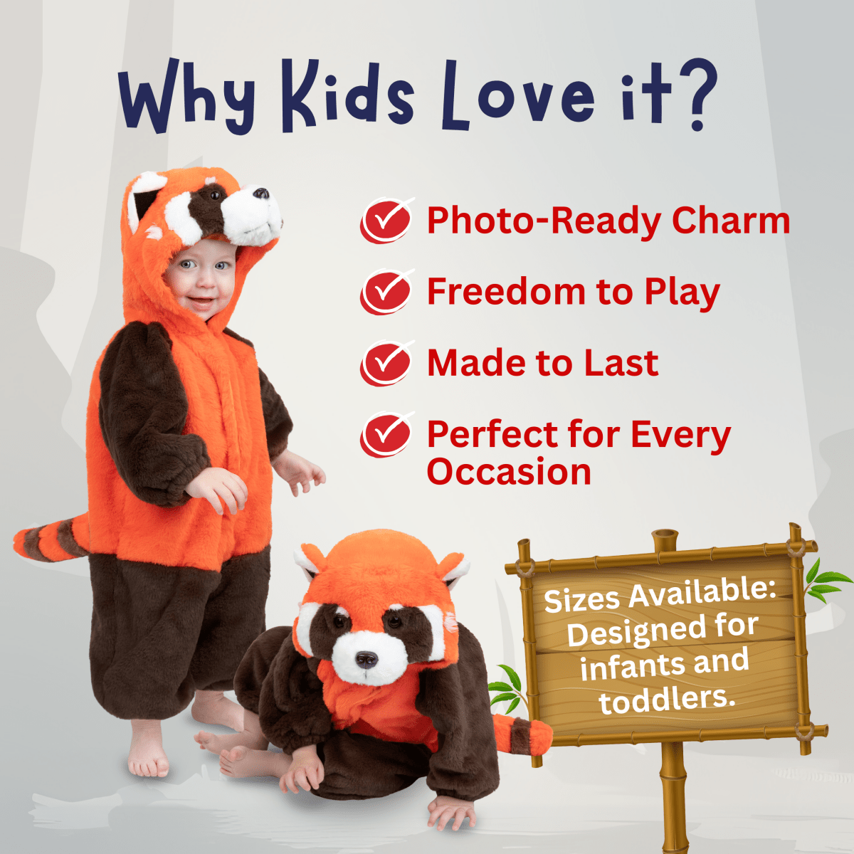 Red Panda Costume For Toddlers