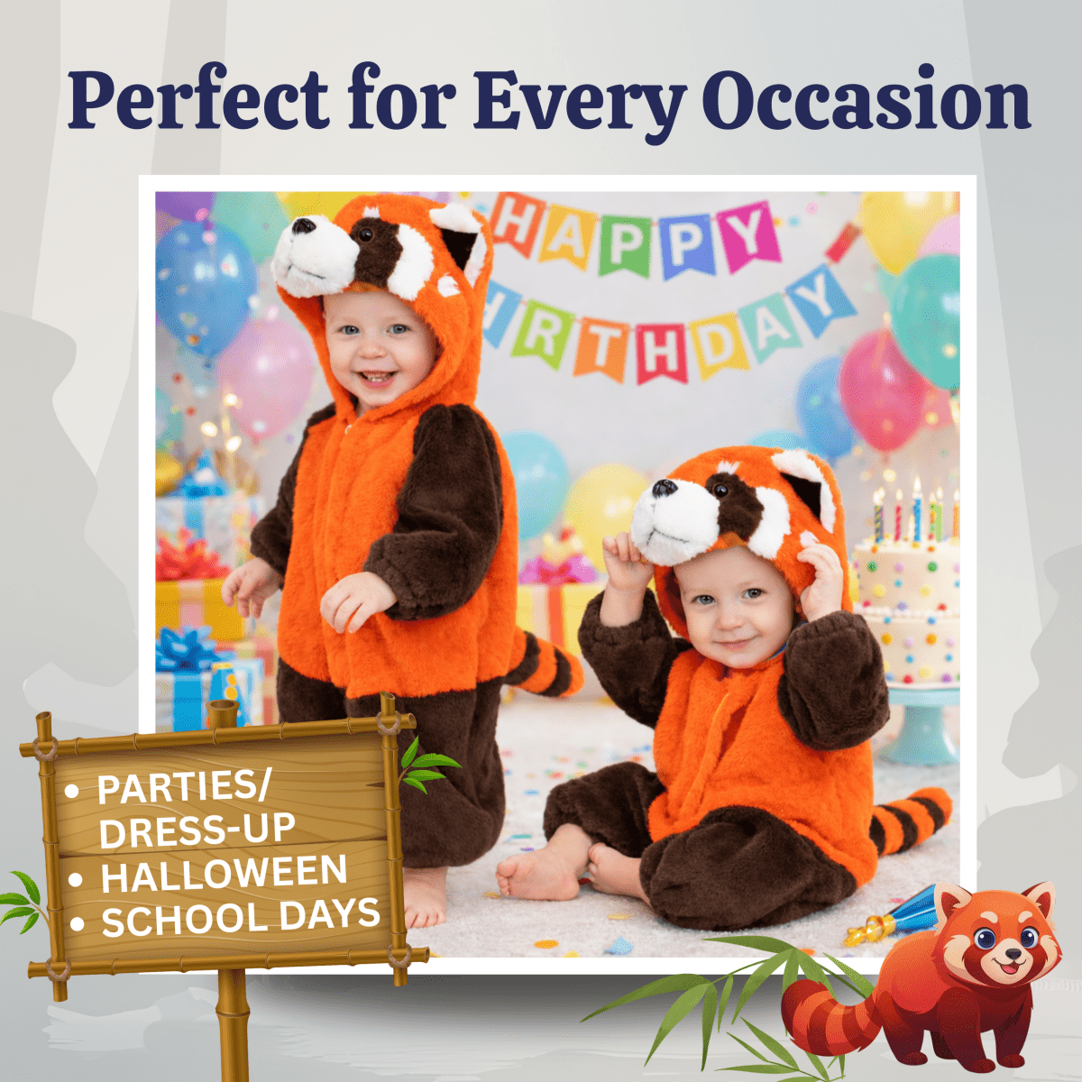 Red Panda Costume For Toddlers