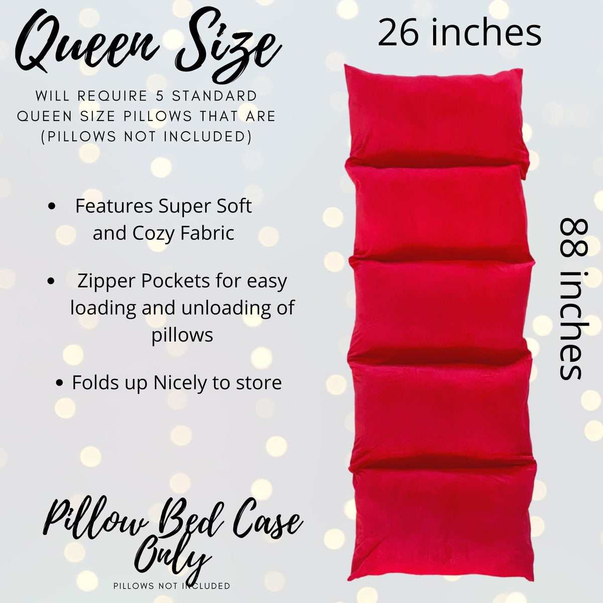 Red Pillow Bed, Pillow Bed Floor Lounger
