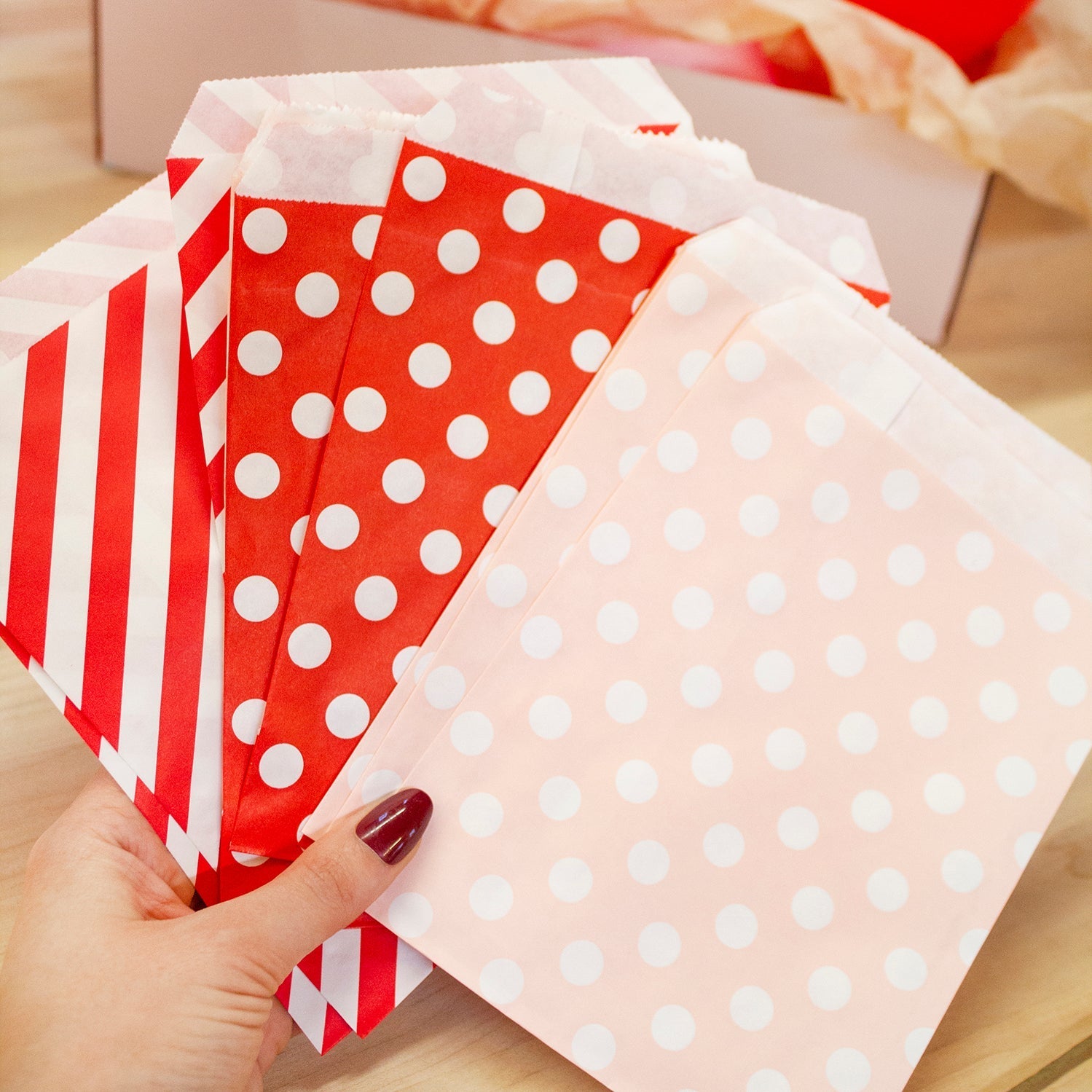 Red And Pink Treat Bags