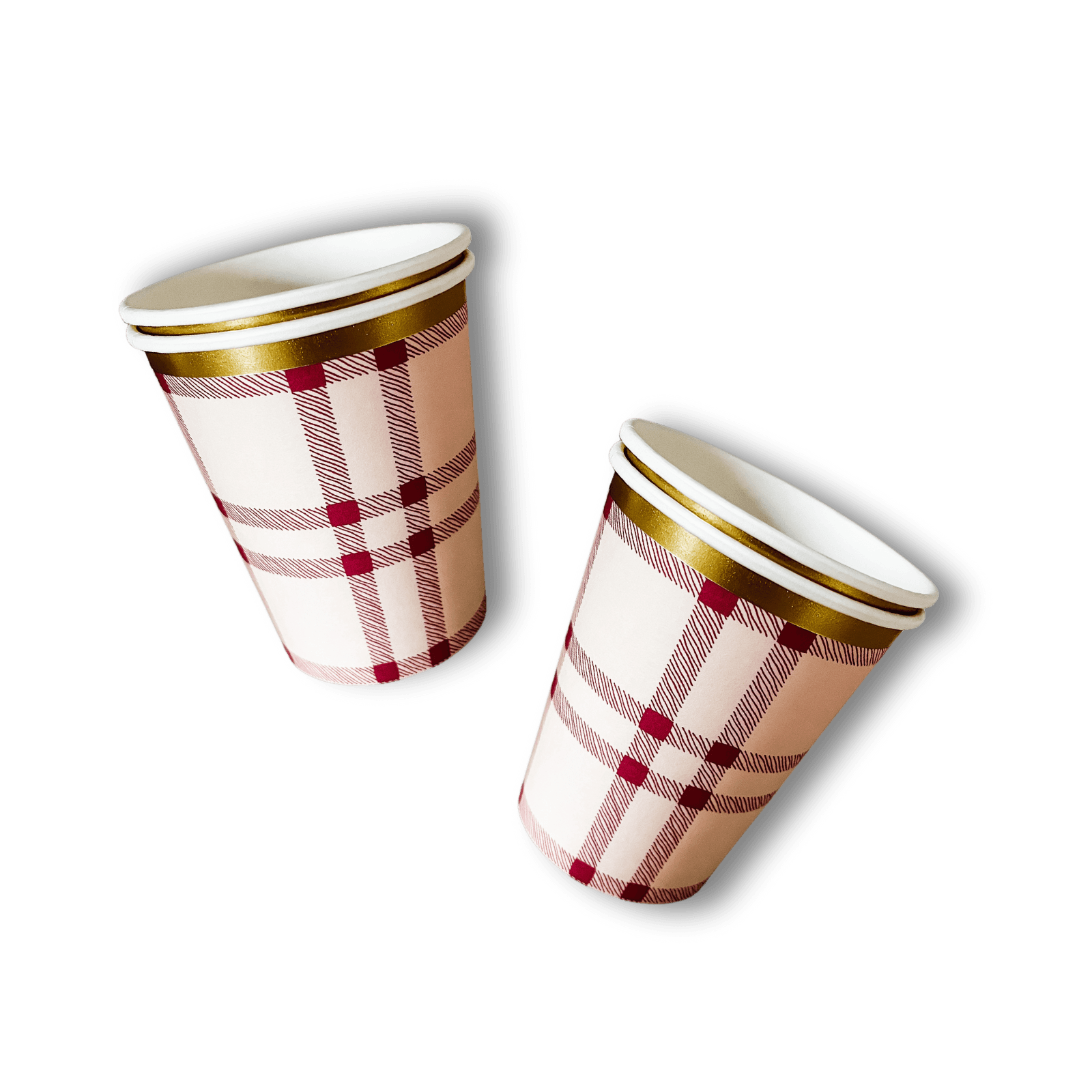 Red Plaid Cups