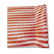 Red Striped Paper Table Runner – 19.5” X 150” | Disposable Party Table Décor