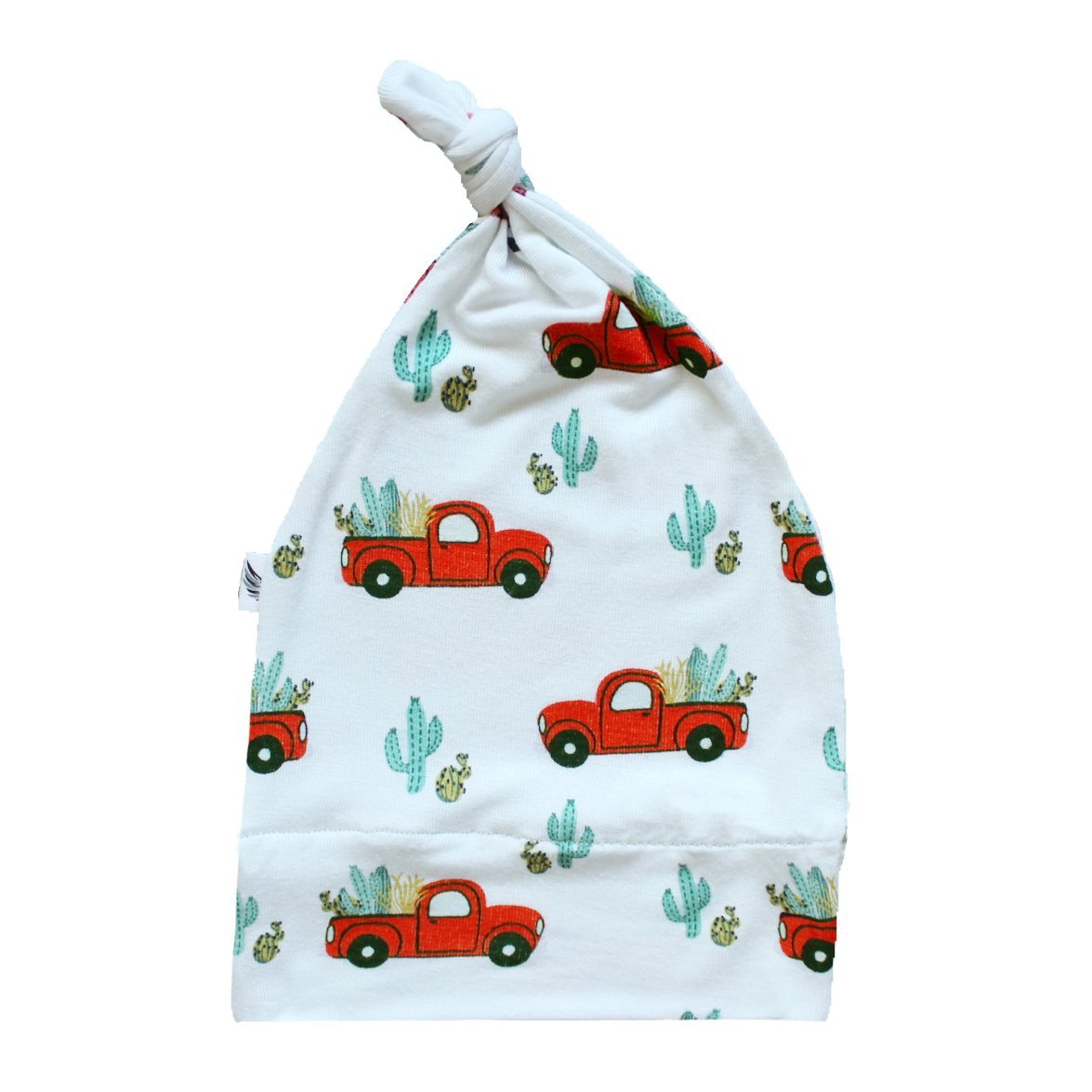 Red Trucks Knotted Hat (0-3m)