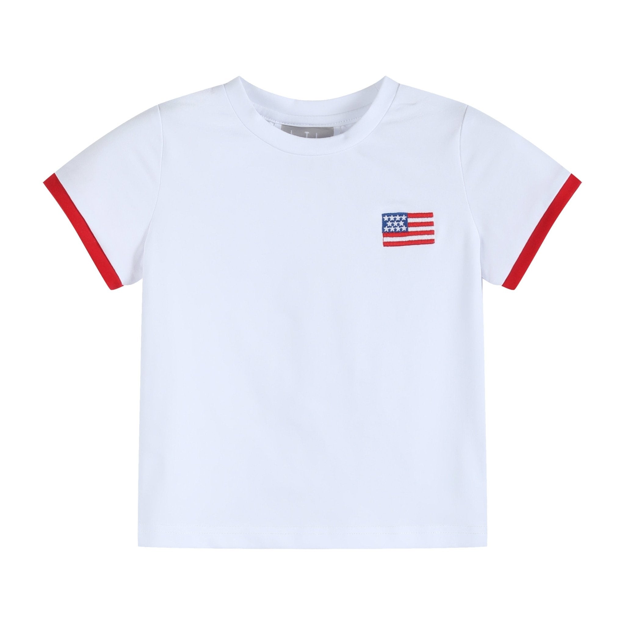 Red, White And Blue Shirt And Shorts Set