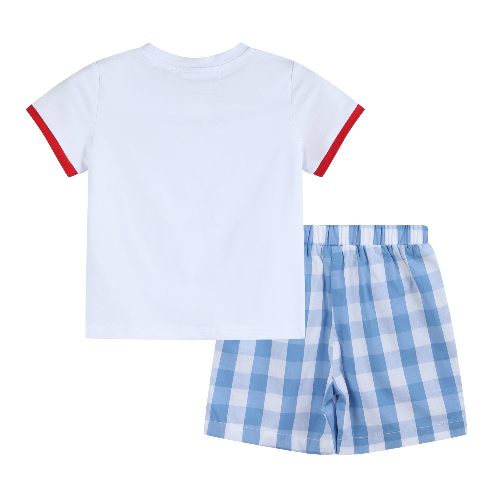 Red, White And Blue Shirt And Shorts Set