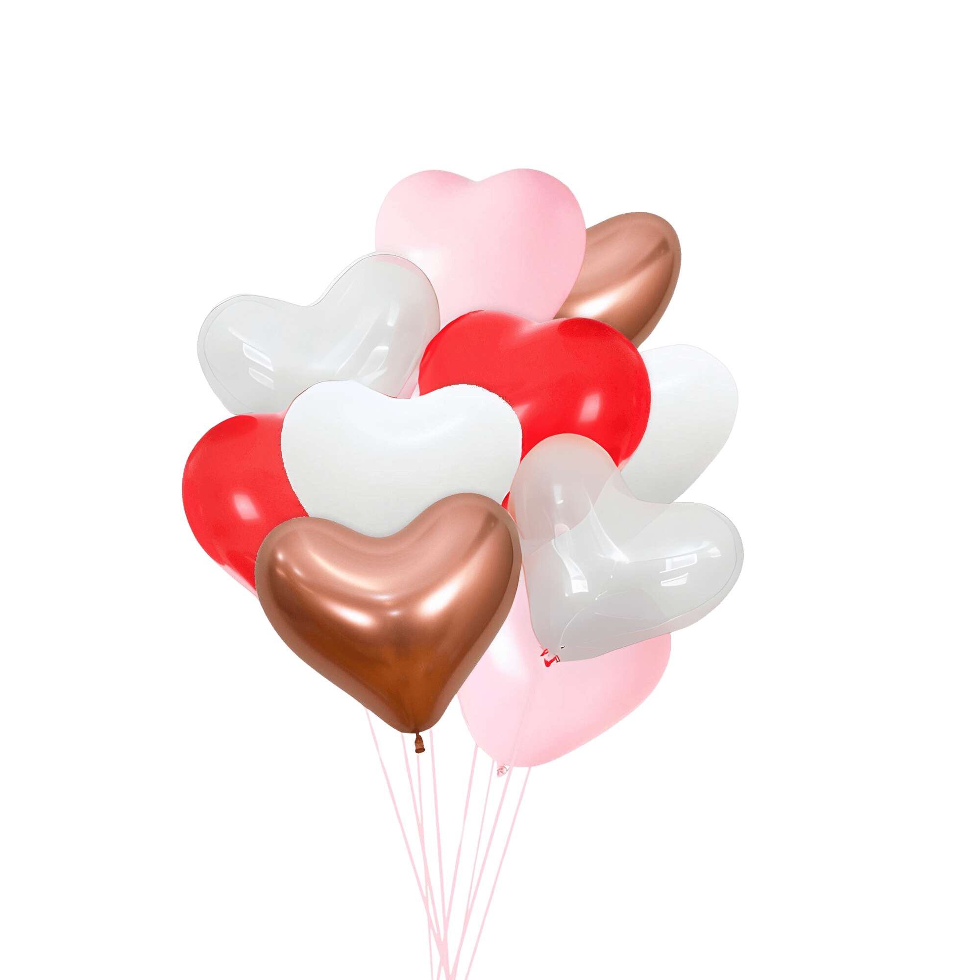 Heart Balloon Bouquet – 10ct | Valentine’s, Anniversary, Bachelorette