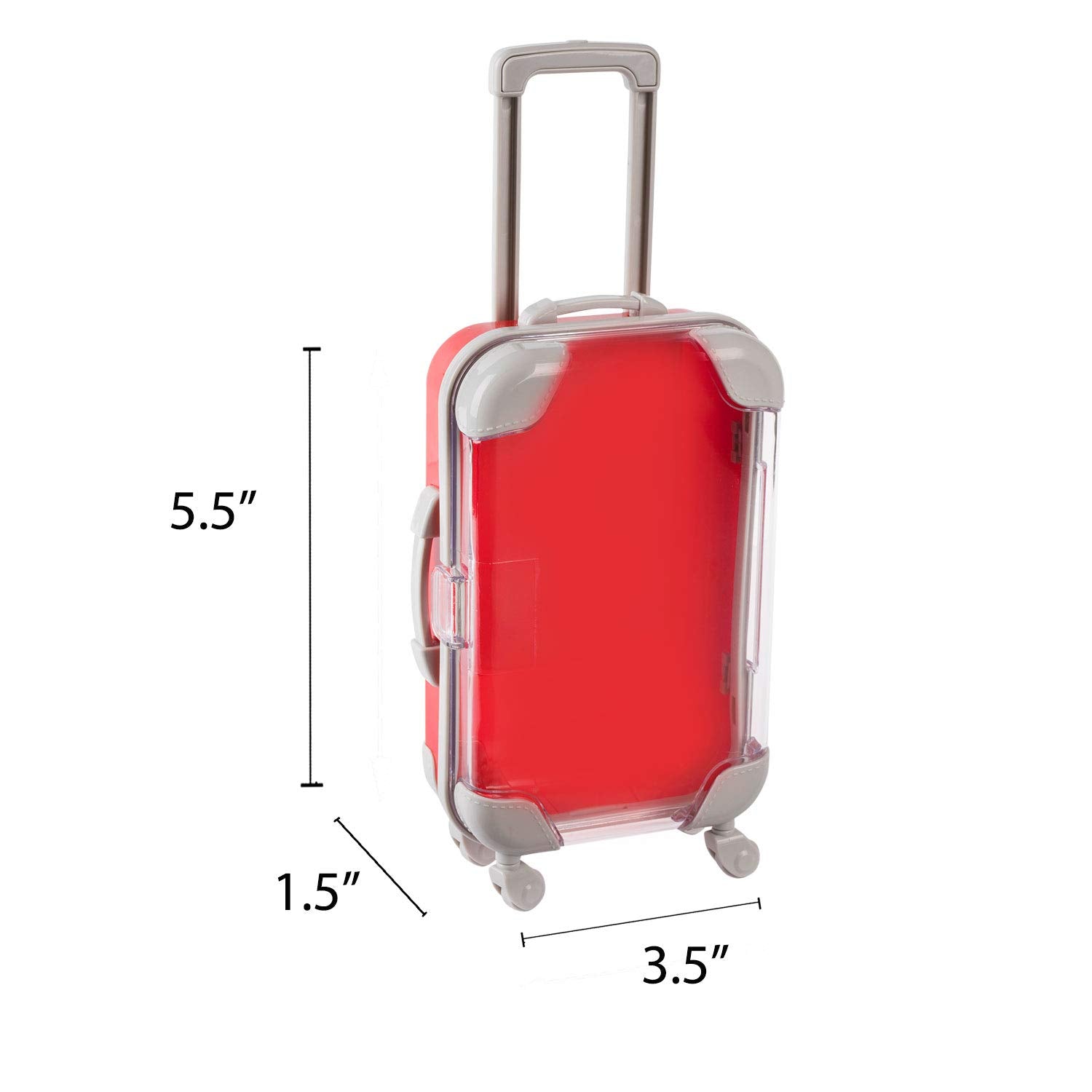 Mini Suitcase Candy Box 5.5"x3.5"x1.5" Red 8 Pack