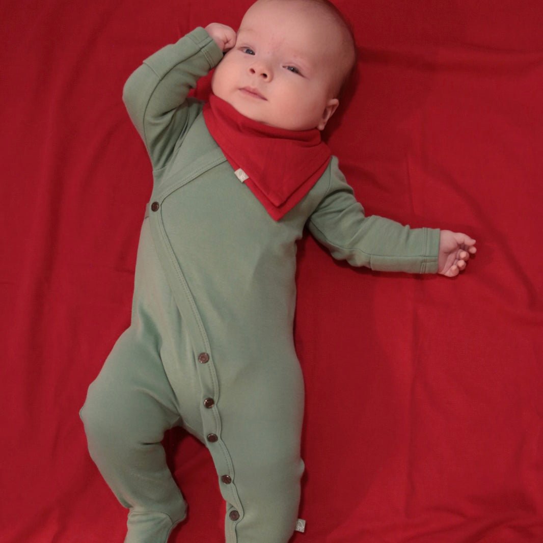 2 Pc.  Footie Set | Red And Green