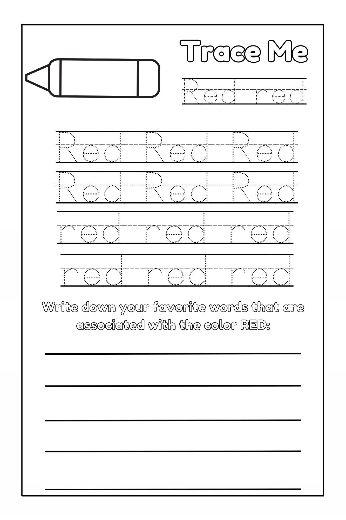 Preschool Essentials Trace Lines, Colors, Shapes And Numbers Coloring Book