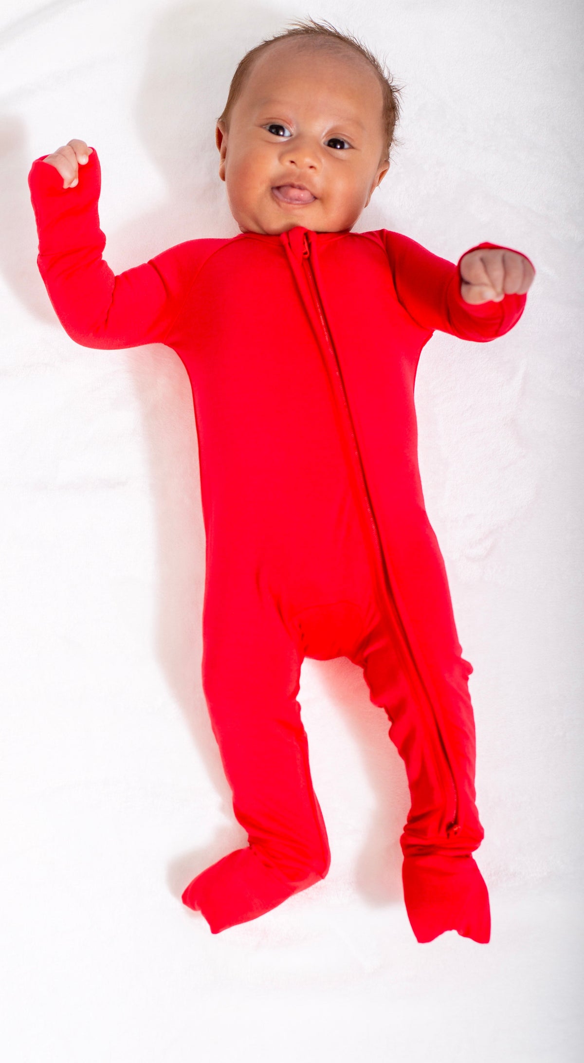Red Bamboo Baby Onesie – Soft, Breathable & Convertible Design