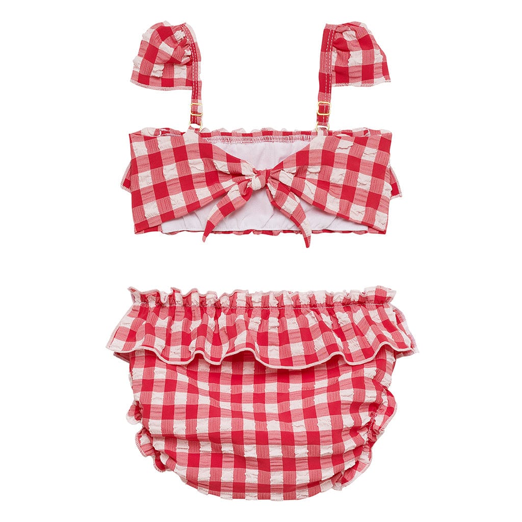 Red Gingham Mini Cabana Bikini Set