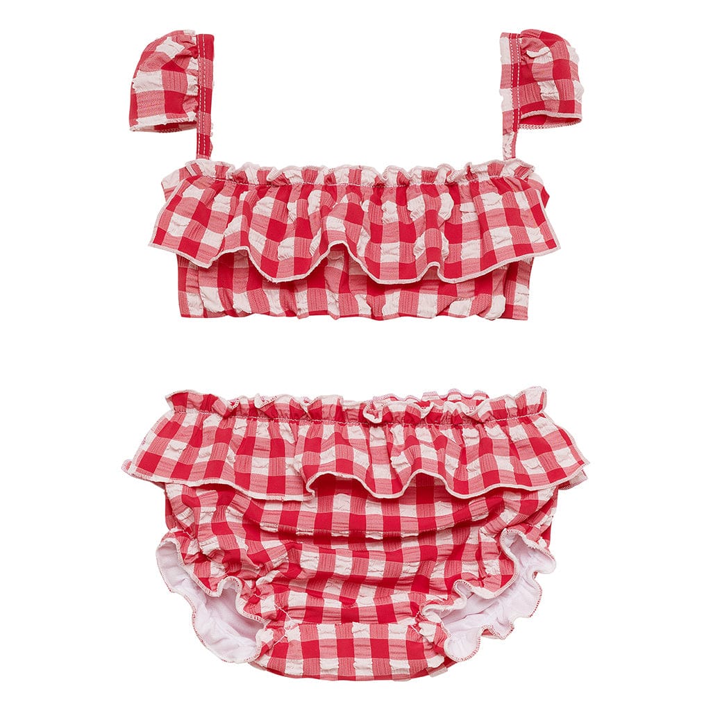 Red Gingham Mini Cabana Bikini Set