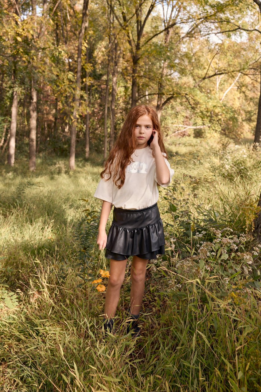 Relaxed Organic Cotton T-shirt With Sow Print