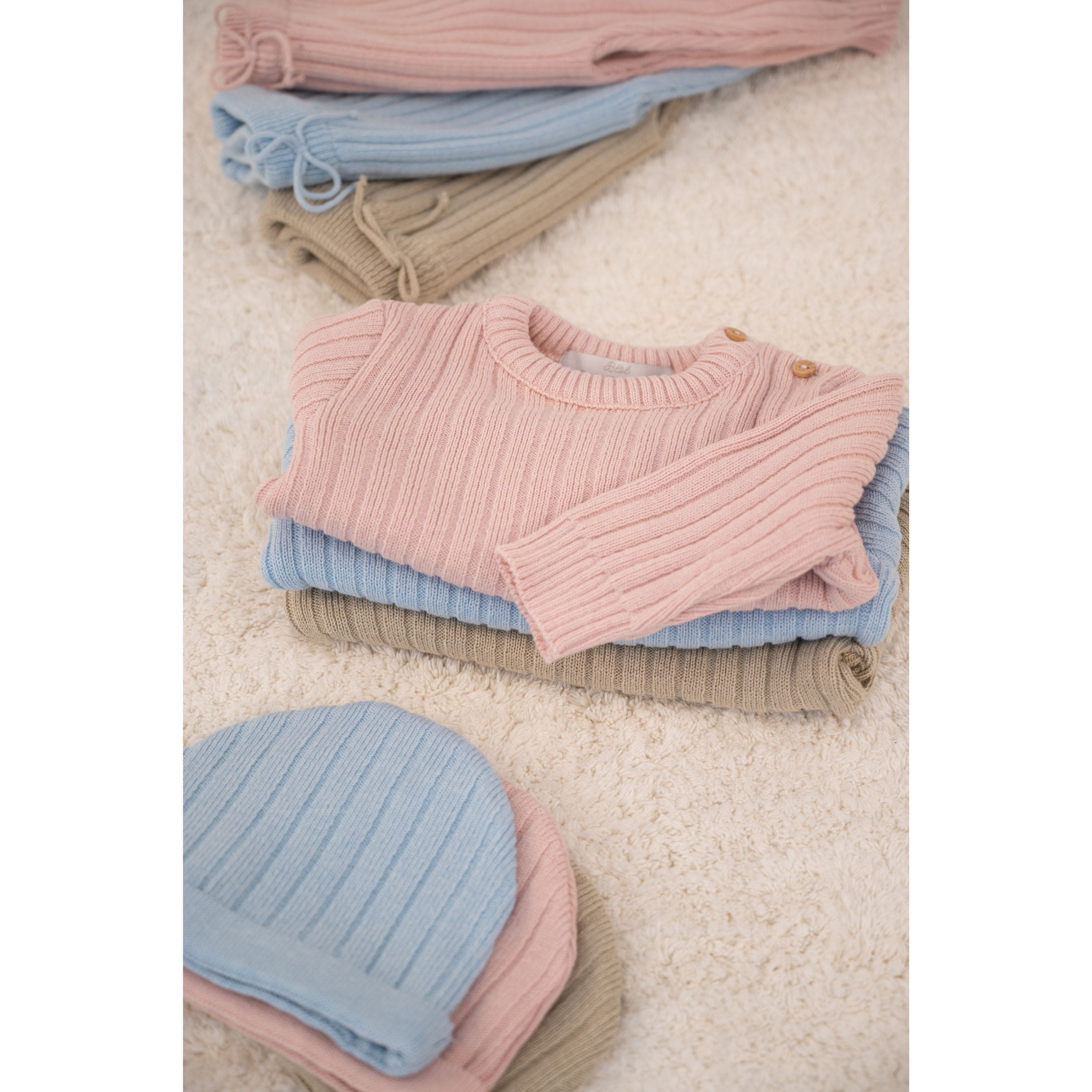 Remy | Pink Ribbed Knit Leggings Set (3)