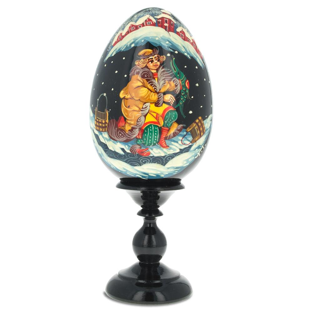 Ivanushka Collectible Wooden Easter Egg 6.25 Inch