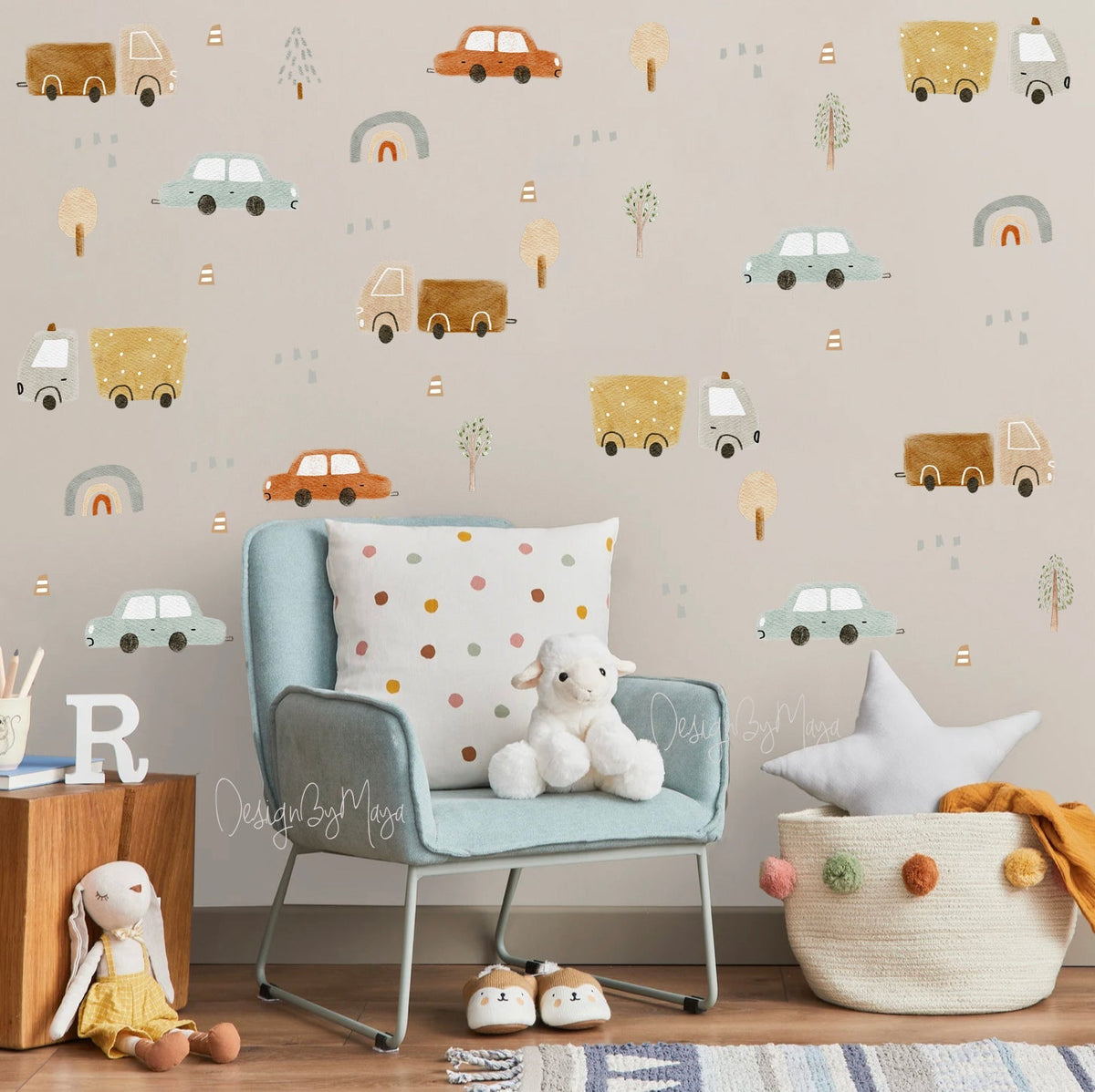 Knights, Castle And Dragon Vintage Decals - Fabric Nursery Wall Art Decals