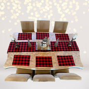 Red & Black Buffalo Plaid, Lumberjack Print,placemats & Table Runner With Burlap