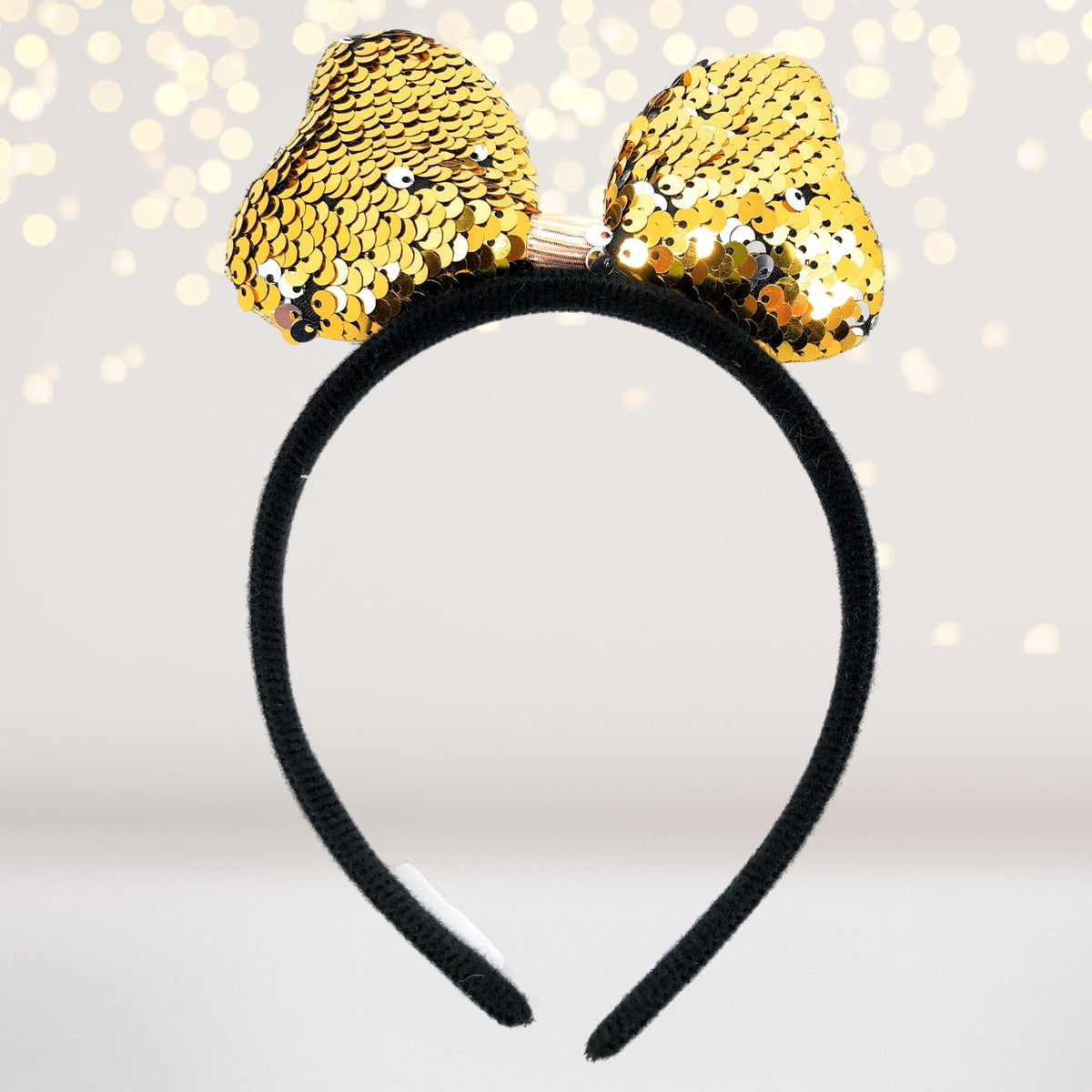 Reversible Sequin Bow Headband, Costume Accessory