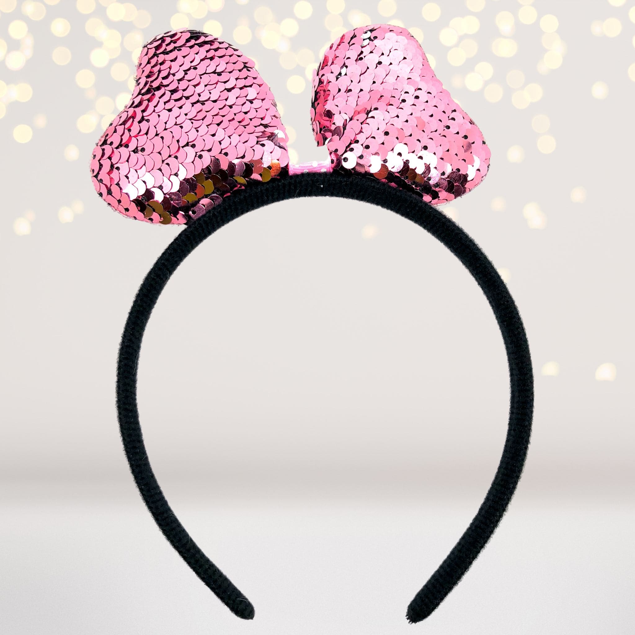 Reversible Sequin Bow Headband, Costume Accessory