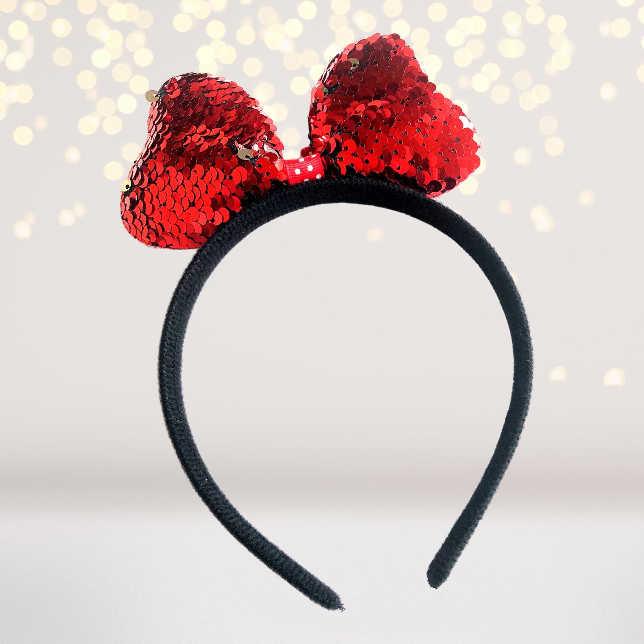 Reversible Sequin Bow Headband, Costume Accessory