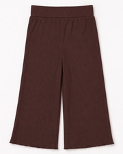 Rhea Ribbed Wide Leg Pants - Espresso